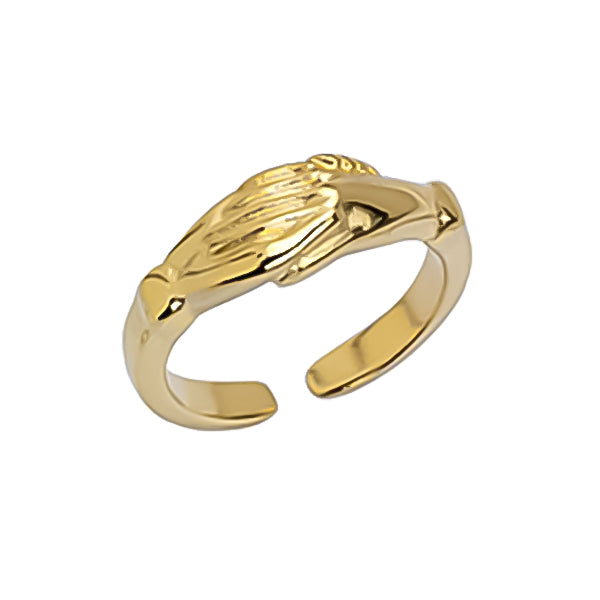 Ring with joined hands, pack of 4 pieces