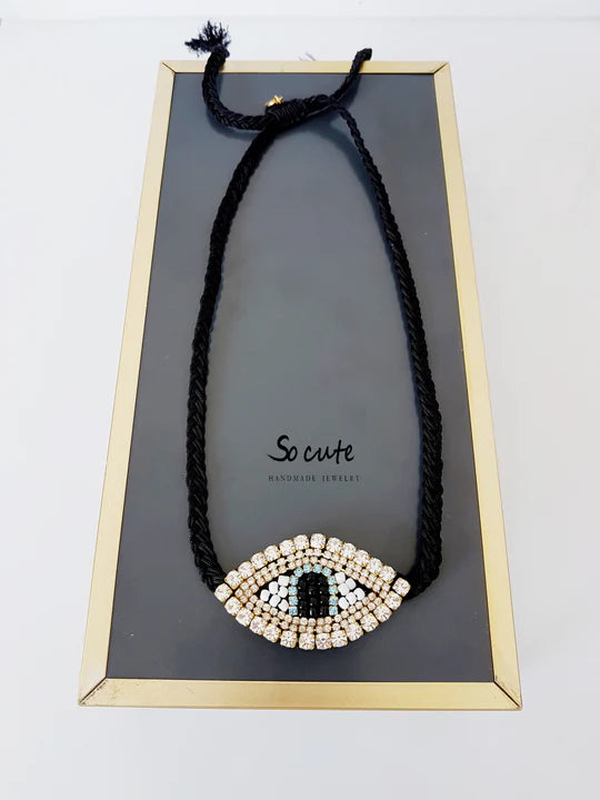 Shiny Eye Choker Necklace