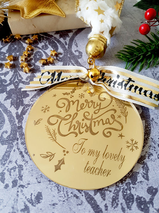 Κρεμαστό γούρι Merry Christmas Teacher