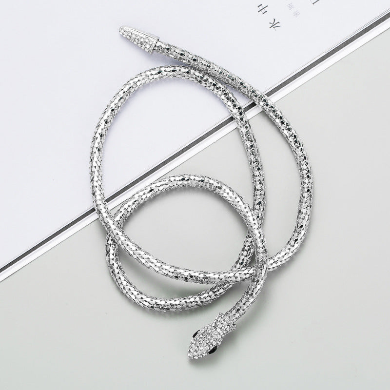 Creative Simple Snakeshaped Hollow Chain Necklace