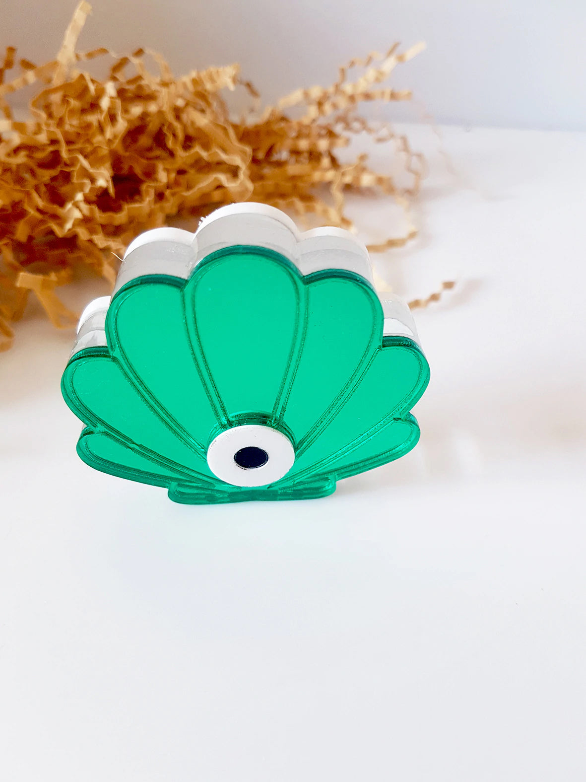 Shell shaped, small size, table charm with evil eye - SoCuteb2b