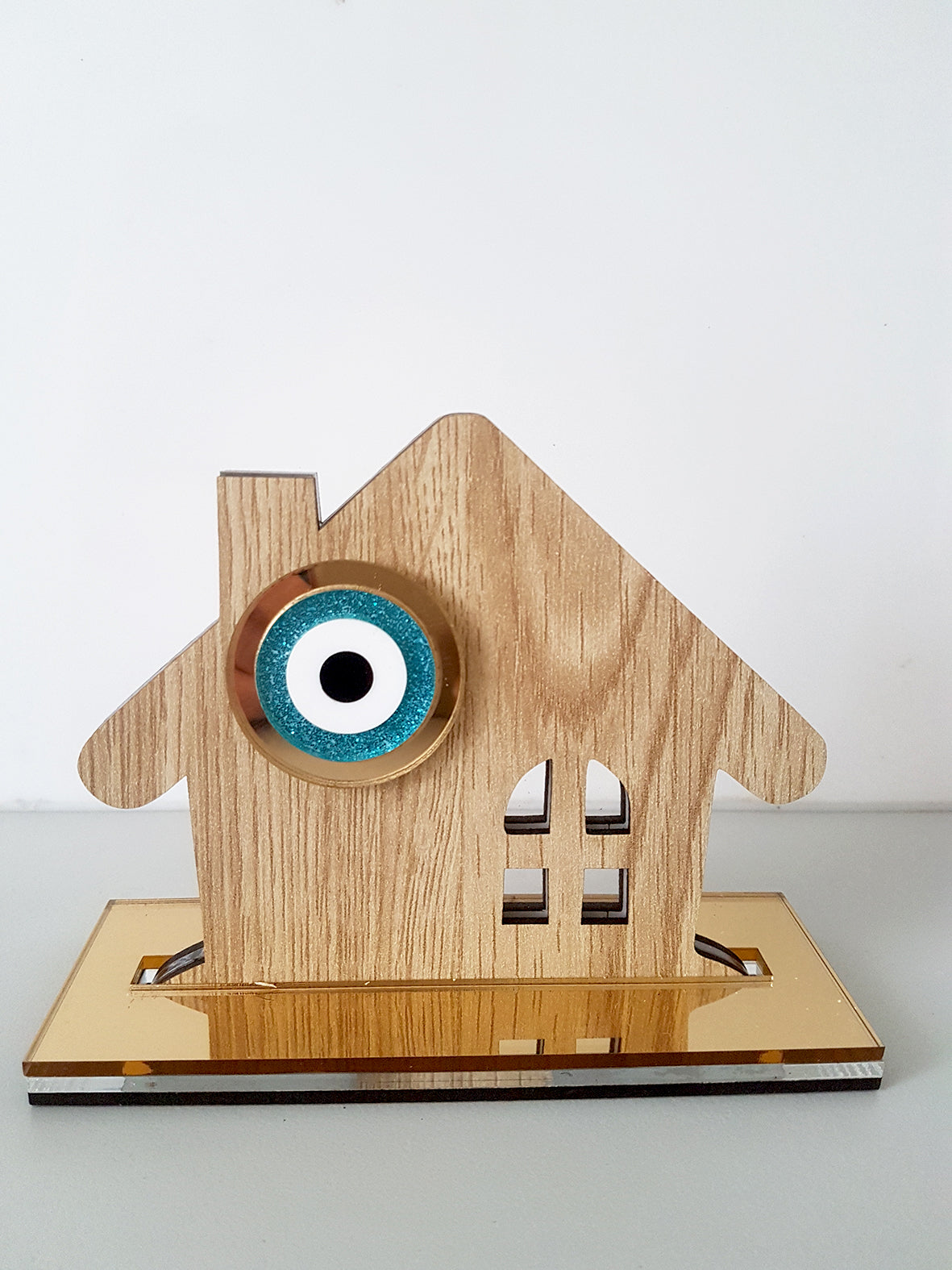 House shaped table charm with evil eye - SoCuteb2b