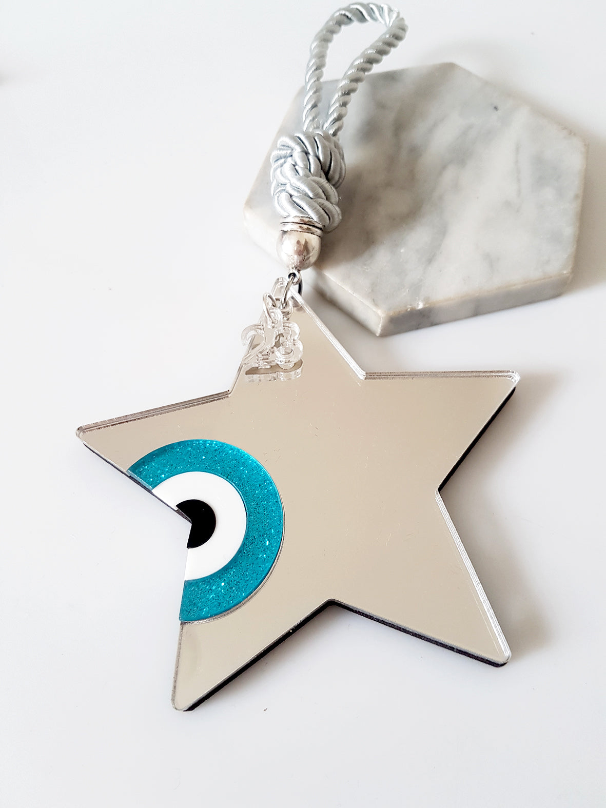 Star shaped pendant charm with evil eye - SoCuteb2b