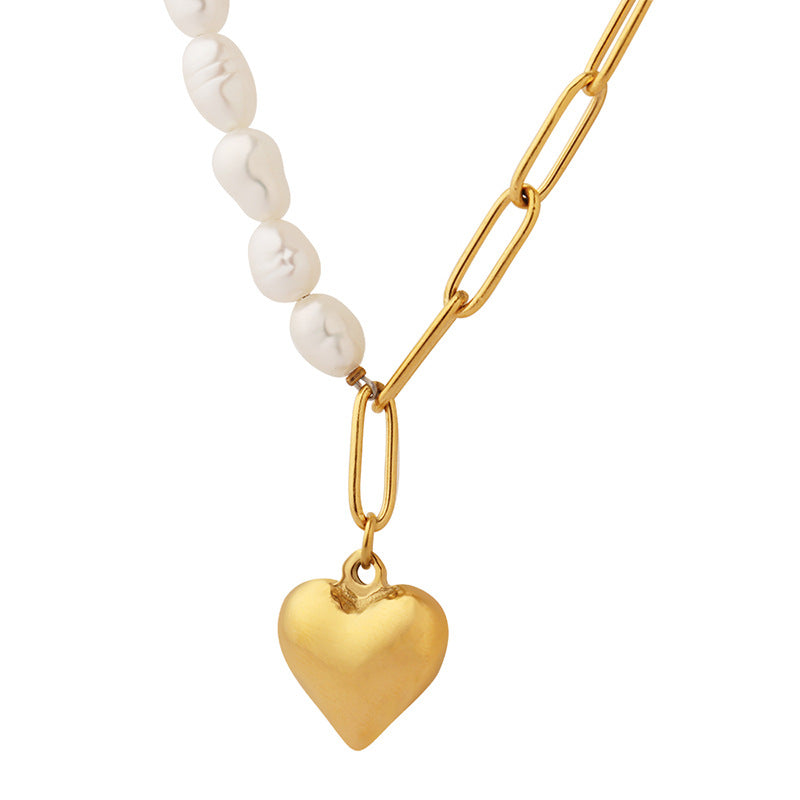 Elegant Heart Shape Titanium Steel Necklace