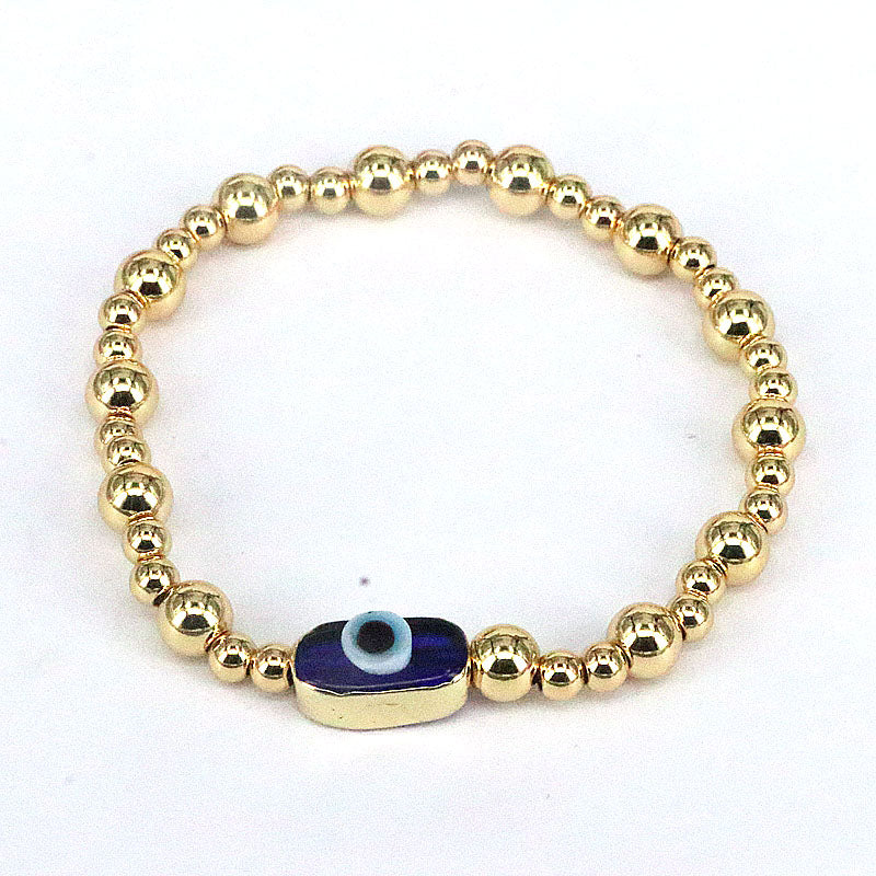 Fashion Devil'S Eye Copper Gold Plated Bracelets