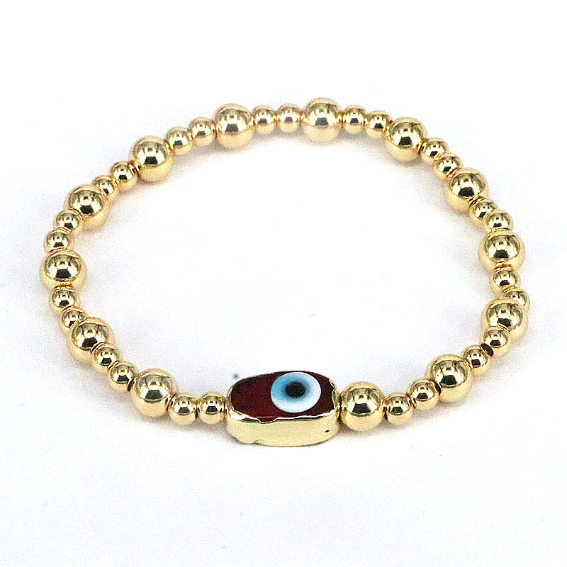 Fashion Devil'S Eye Copper Gold Plated Bracelets