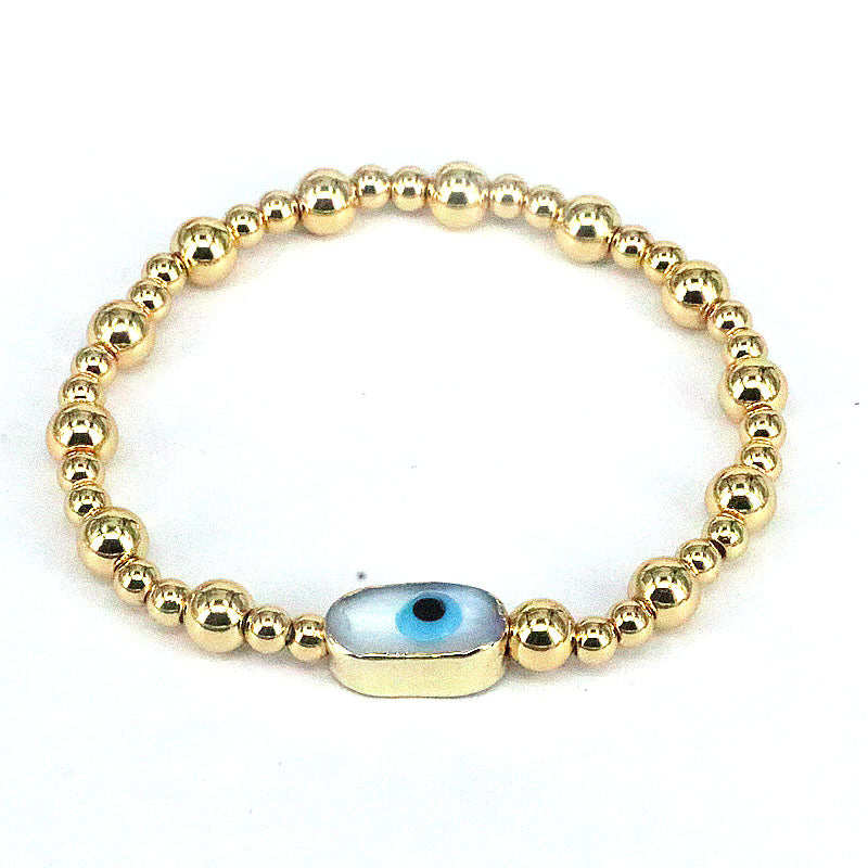 Fashion Devil'S Eye Copper Gold Plated Bracelets