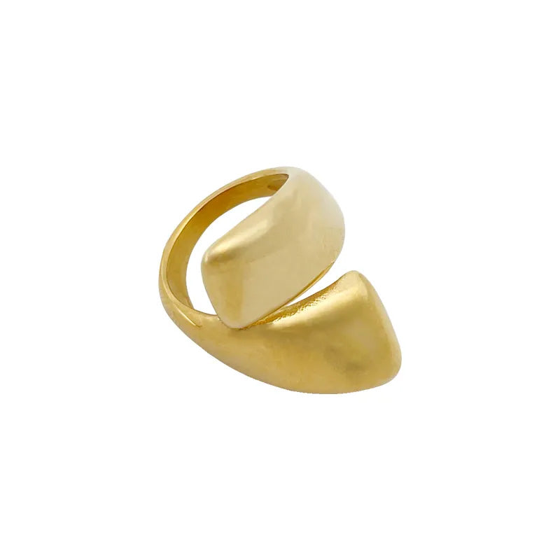 Artistic Stainless Steel Gold Plated Ring
