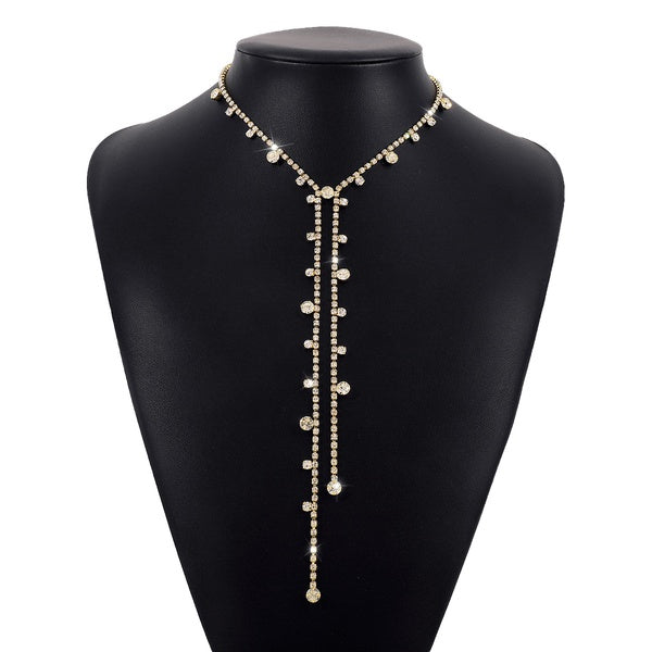 Fashion Geometric Alloy Plating Rhinestones Womens Pendant Necklace