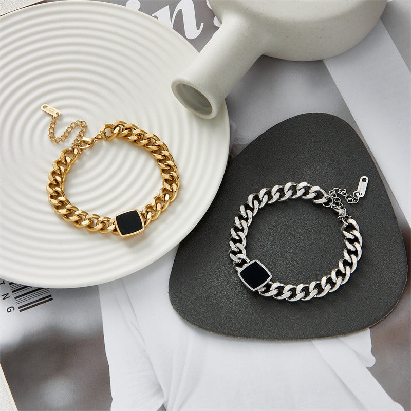 New Style Hip Hop Stainless Steel Thick Chain Bracelet - SoCuteb2b