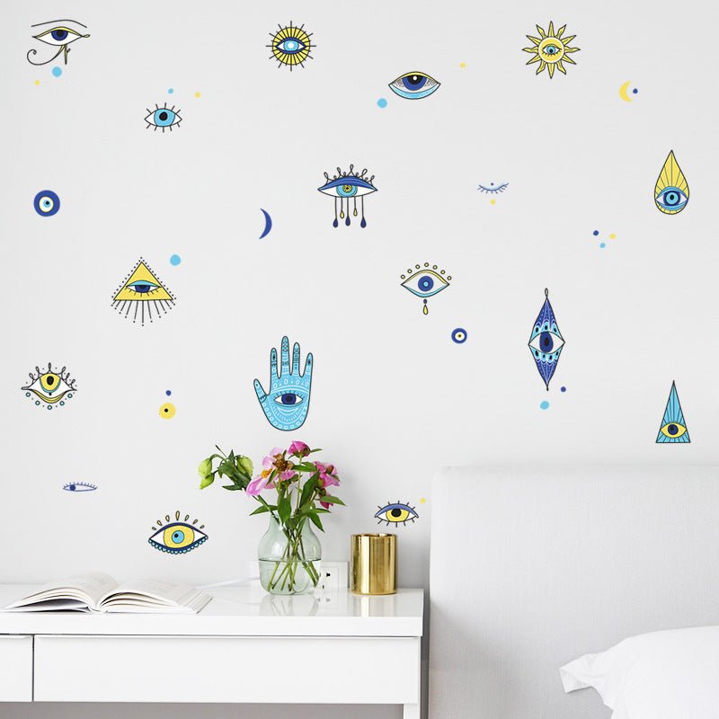 new fashion eyes painted wall stickers