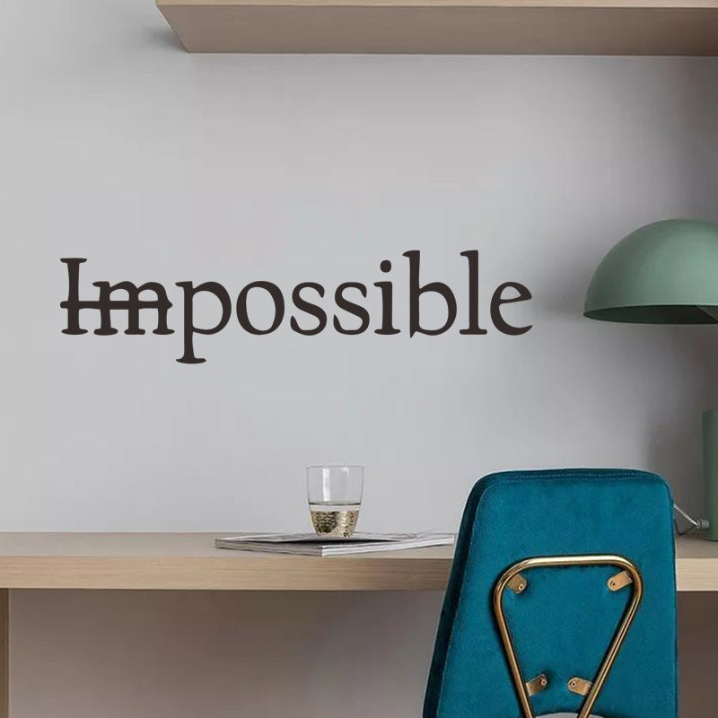 English slogan POSSIBLE wall stickers