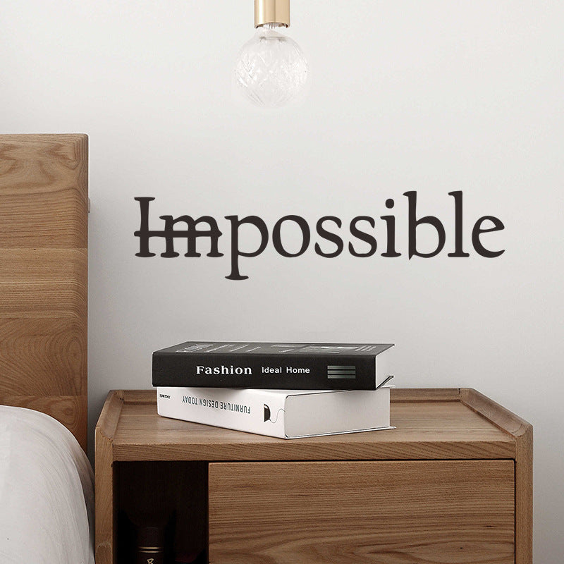 English slogan POSSIBLE wall stickers