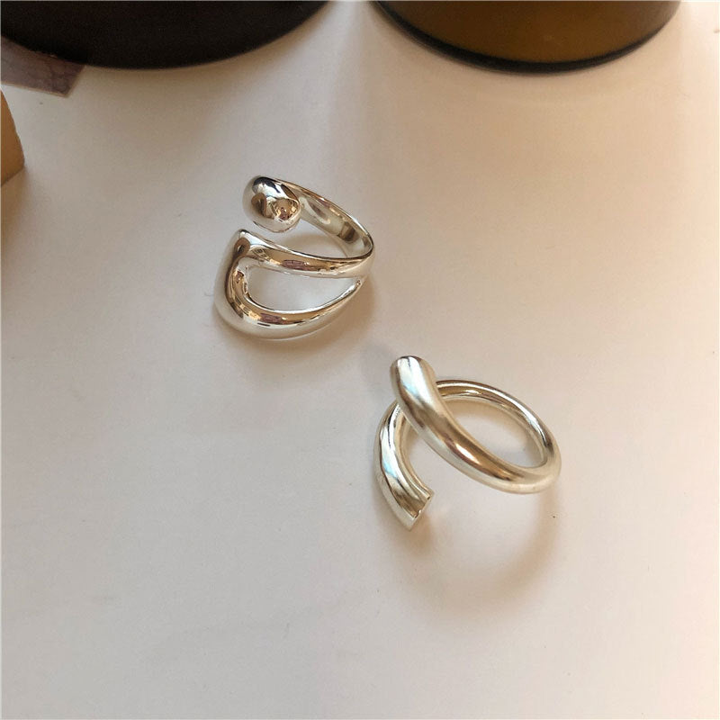 Set 2 rings in a pack of 2 sets (4 pieces)