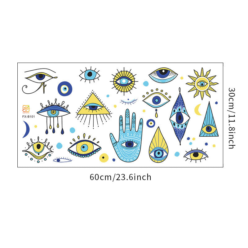 new fashion eyes painted wall stickers